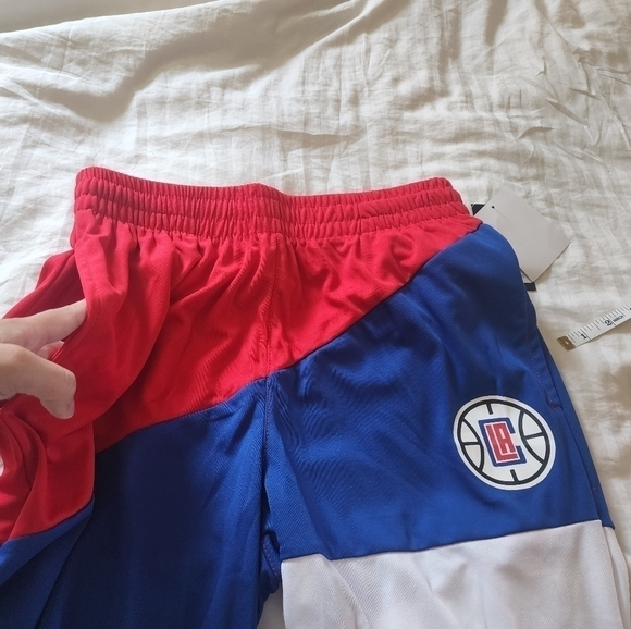 LA Clippers Kawhi Leonard Tricolor basketball shorts size small NWT - Picture 3 of 6